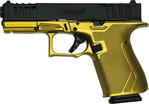 GLFA 19 STRIKER 9MM 4" 15 SHOT - BLACK SLIDE GALAXY GOLD FRAME - Image 2