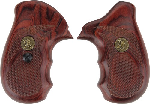 PACHMAYR LAMINATED WOOD GRIPS - S&W J-FRAME ROSEWOOD CHECKERED