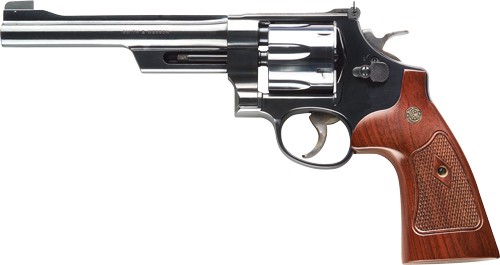 S&W 27 CLASSIC 357MAG 6.5" AS - BLUED CHECKERED WOOD GRIPS - Image 2