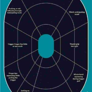 Allen Girls with Guns Splash Adhesive Oval Silhoutte Target 12x18 - 5/ct