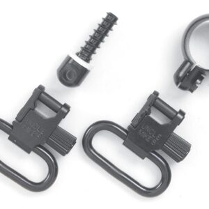 Uncle Mike's Quick Detach Sling Swivel Set Full Band Lever Action Rifles .645-.660 Winchester/Marlin Swivel Steel Black